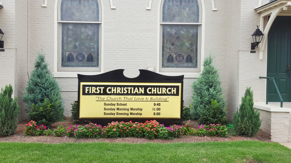 First Christian Church sign